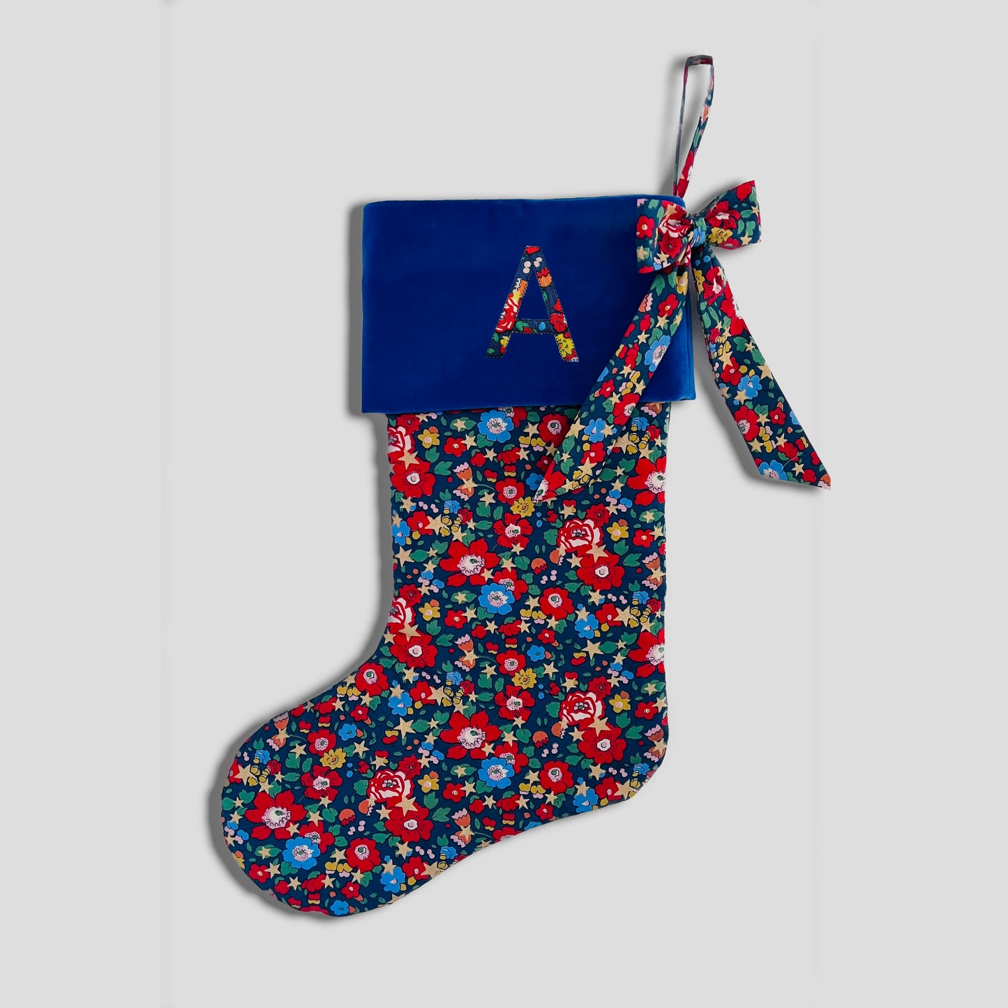 Christmas Stocking - Betsy star blue