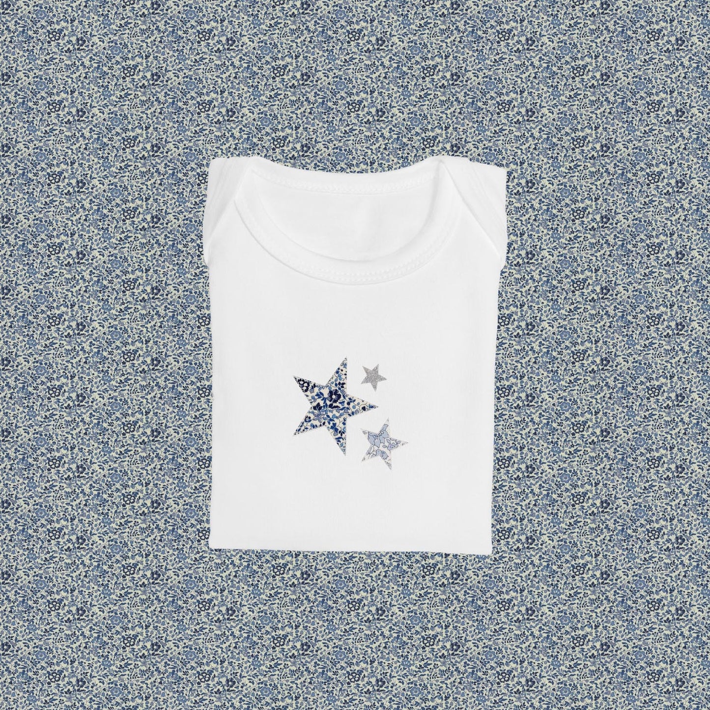 Long Sleeve Bodysuit - Stars Blue