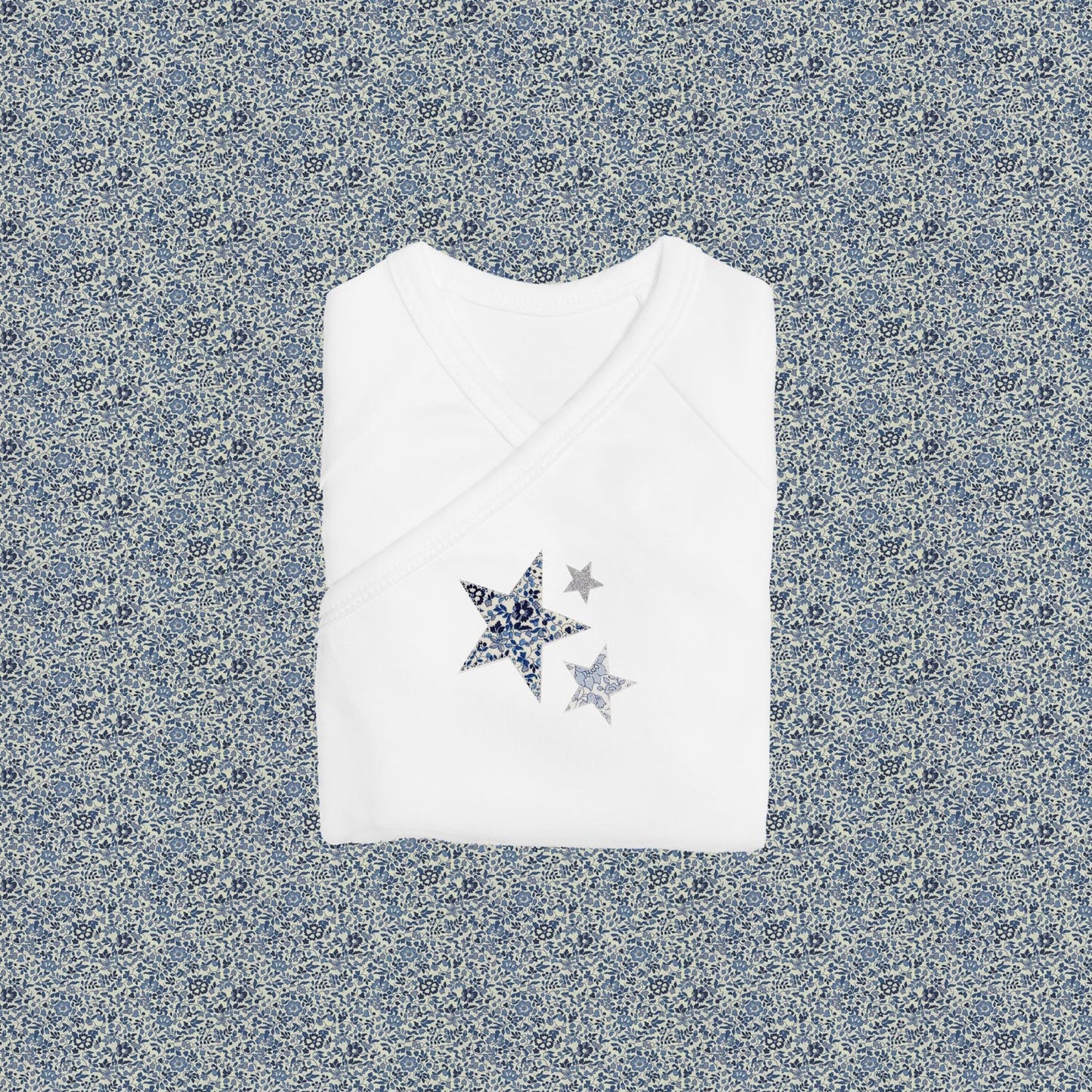 Long Sleeve Kimono - Stars Blue