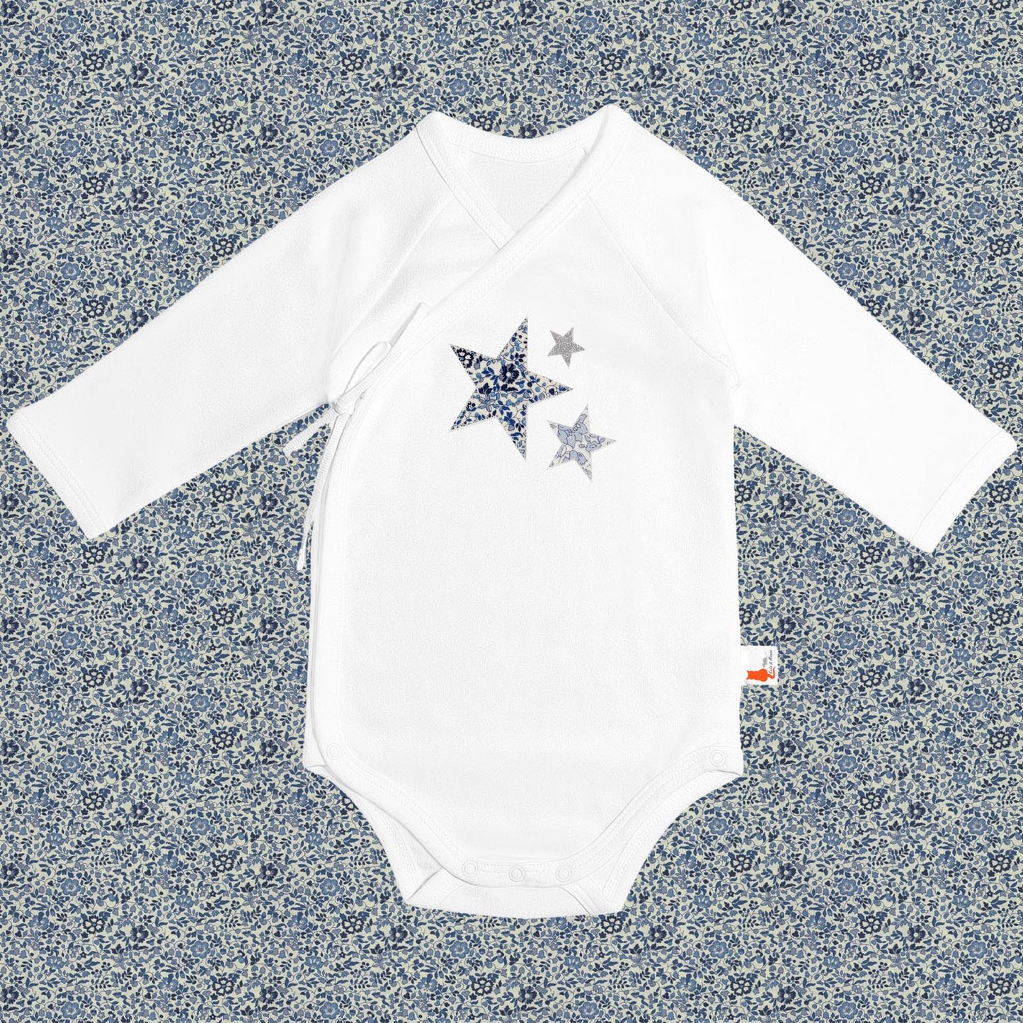 Long Sleeve Kimono - Stars Blue