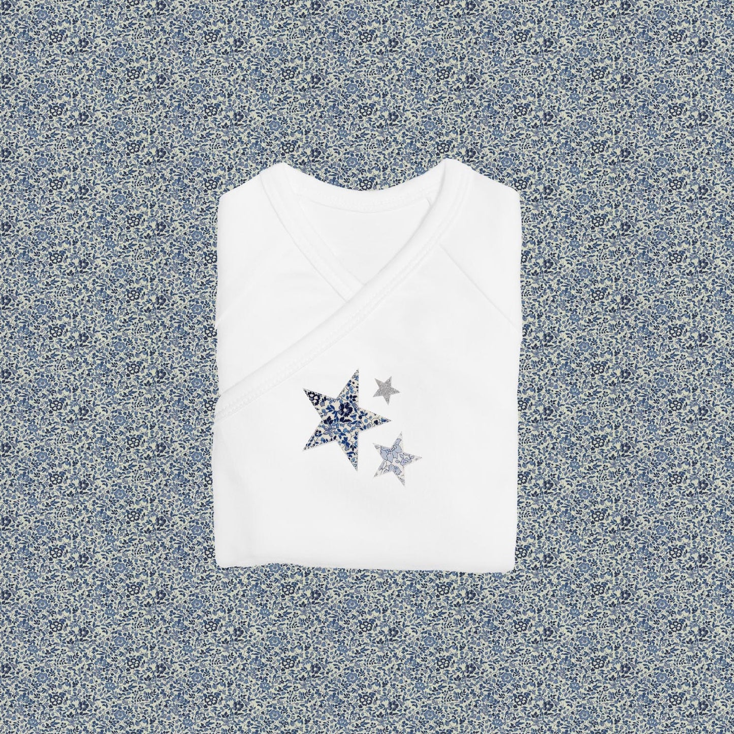 Short Sleeve Kimono - Stars Blue
