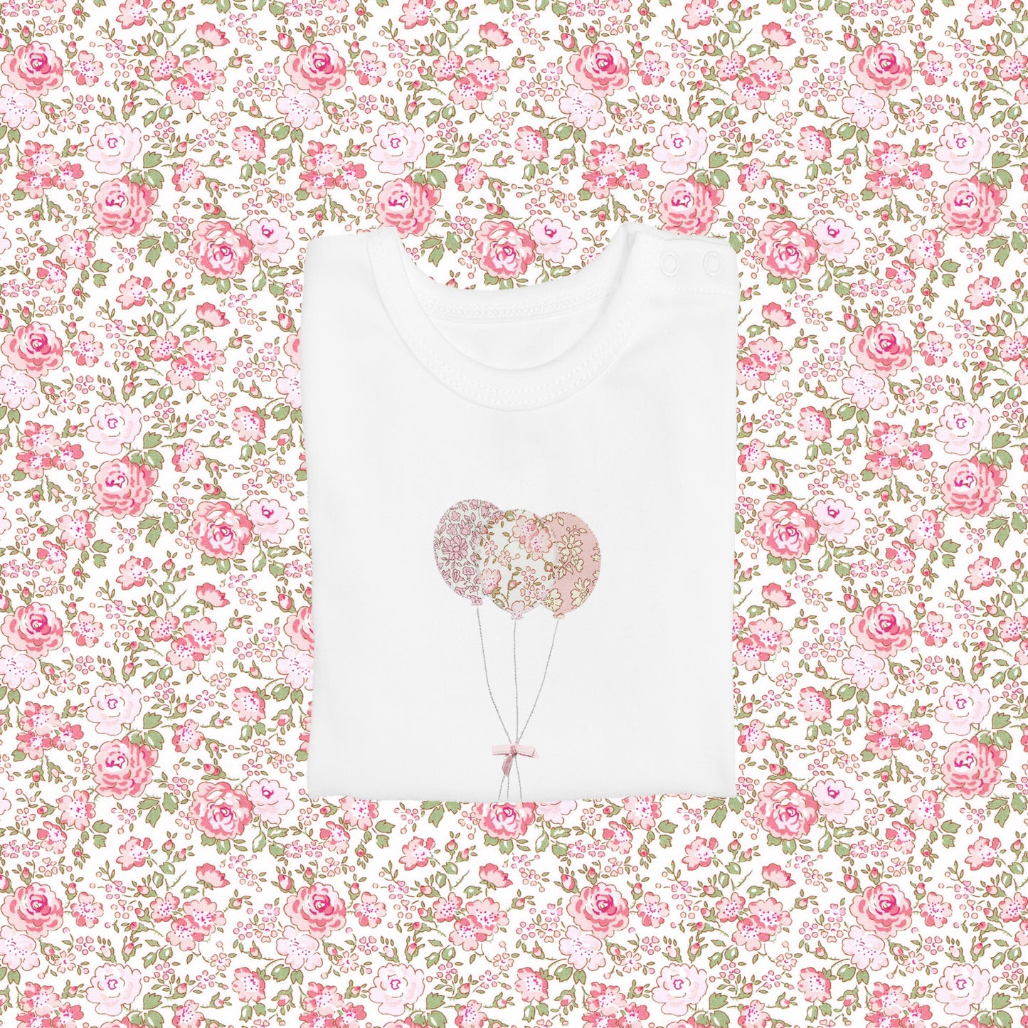 Short Sleeve T-Shirt - Balloons Pink
