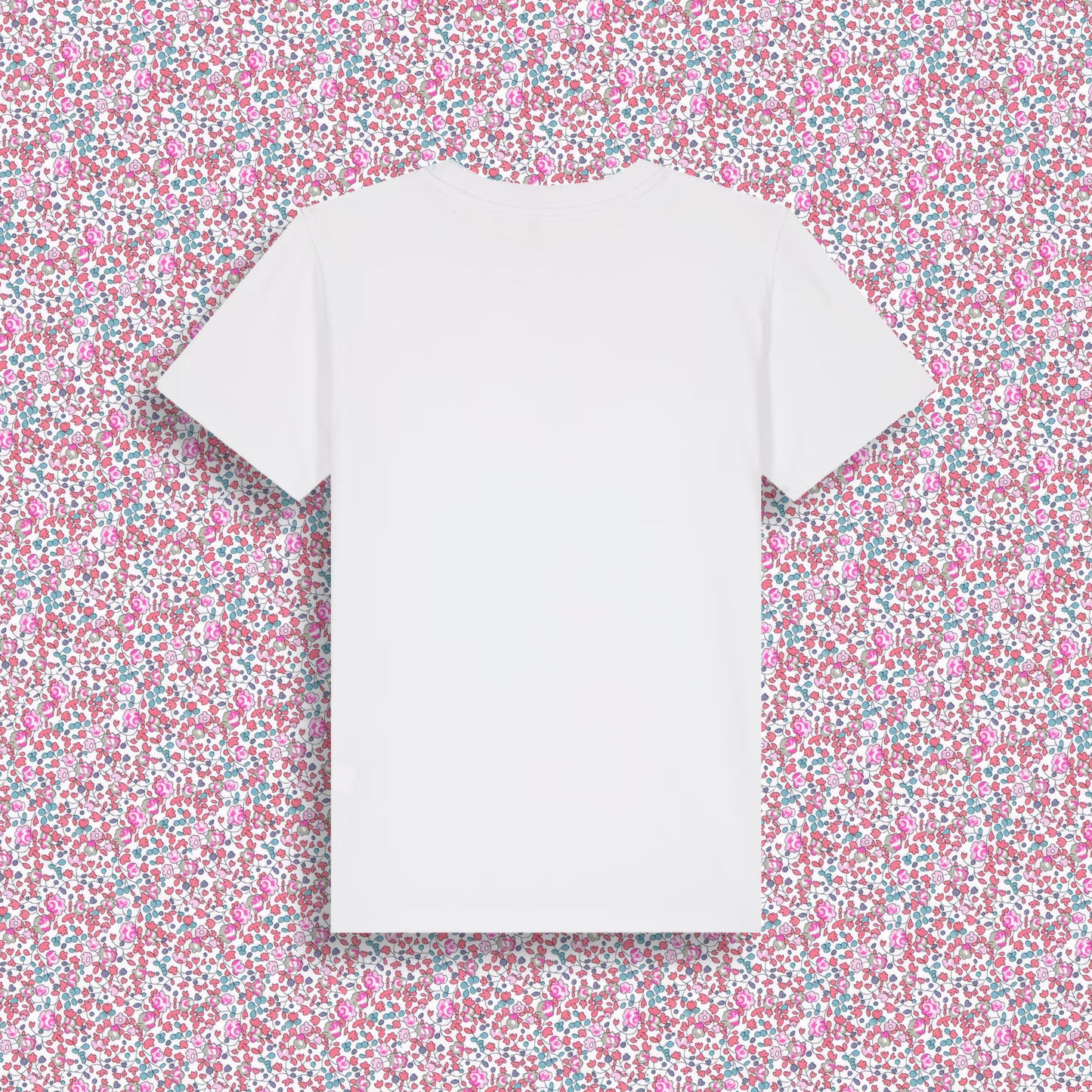 Short Sleeve T-Shirt White - Butterfly Light Pink