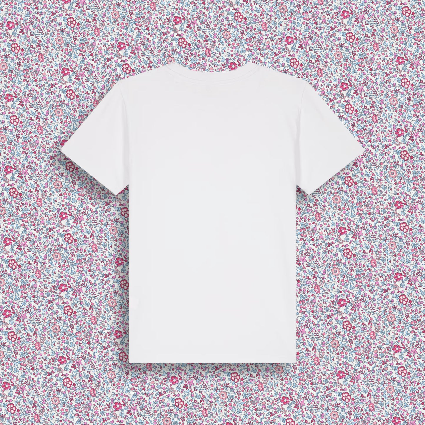 Short Sleeve T-Shirt White - Butterfly Pink