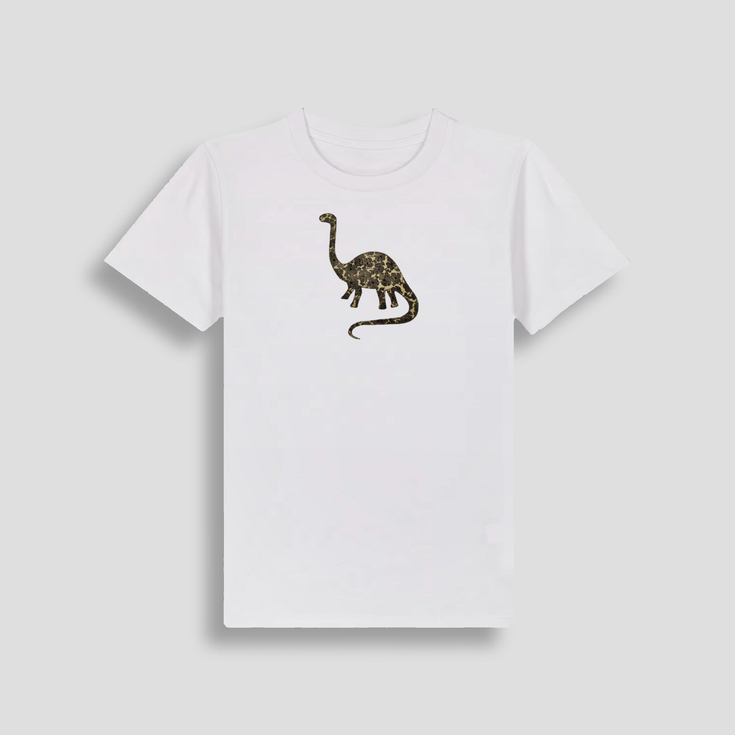 Short Sleeve T-Shirt White - Dinosaur Olive