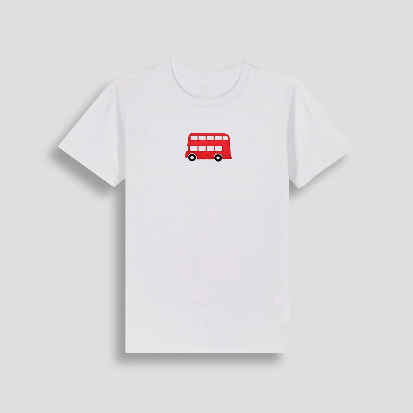 Short Sleeve T-Shirt White - London Bus Red