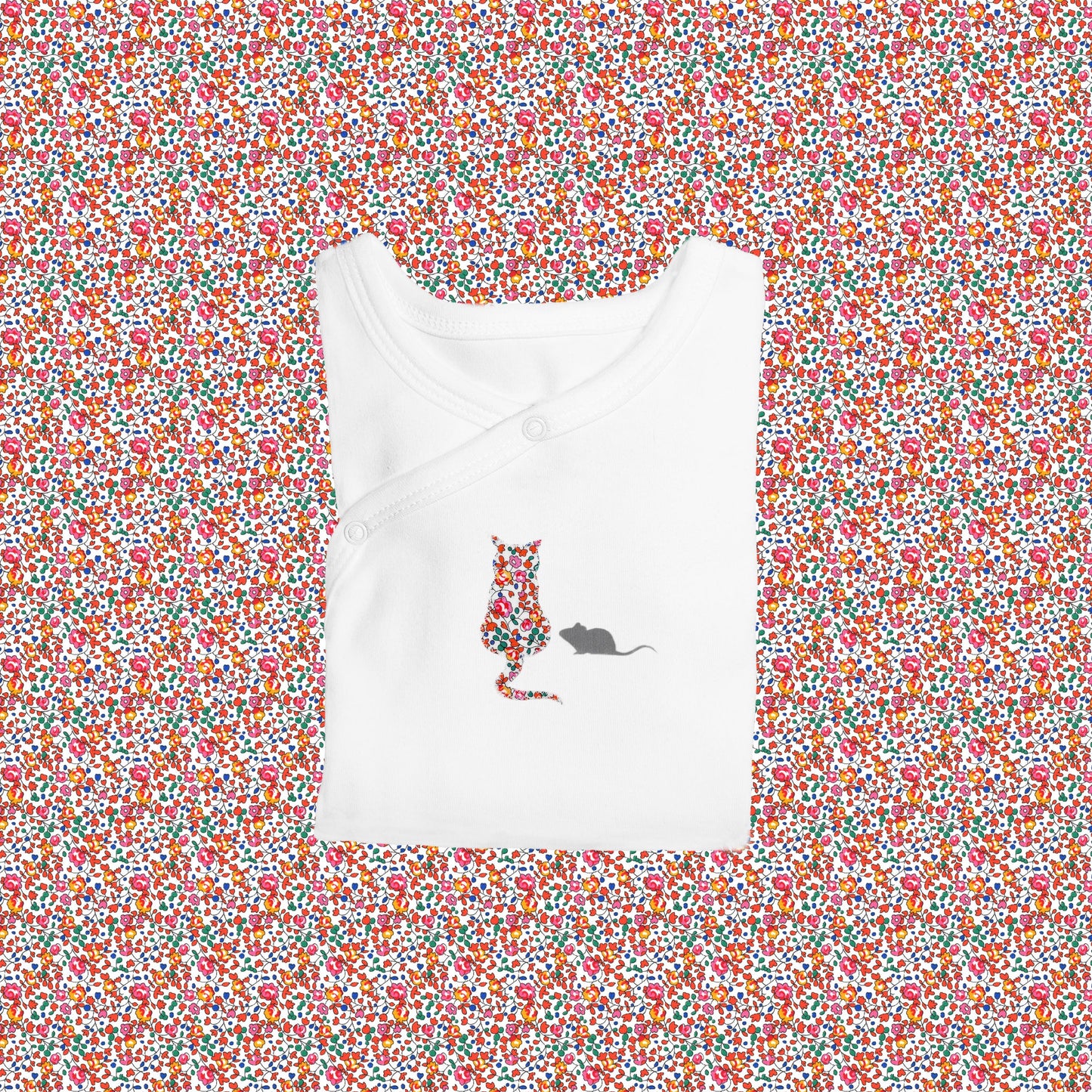 Sleepsuit - Cat and Mouse Orange