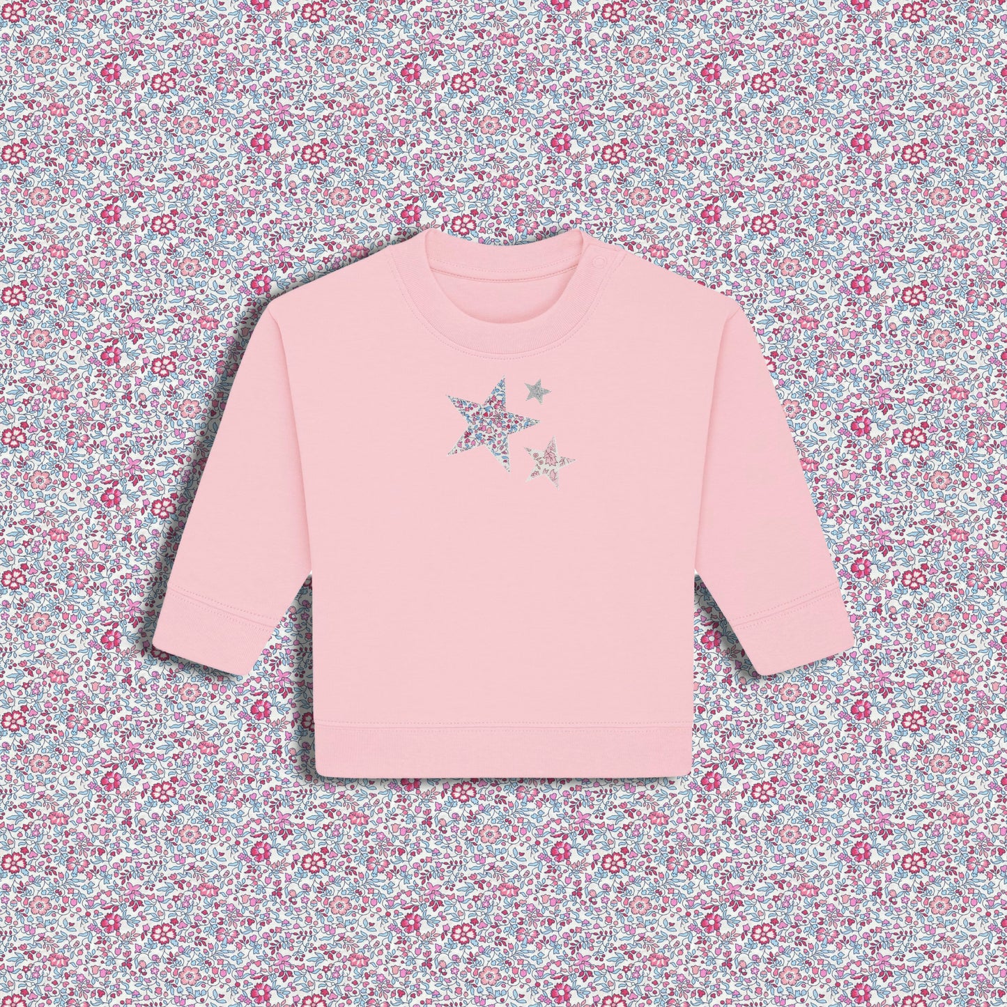 Baby Sweatshirt Pink - Stars Pink