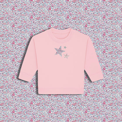 Baby Sweatshirt Pink - Stars Pink
