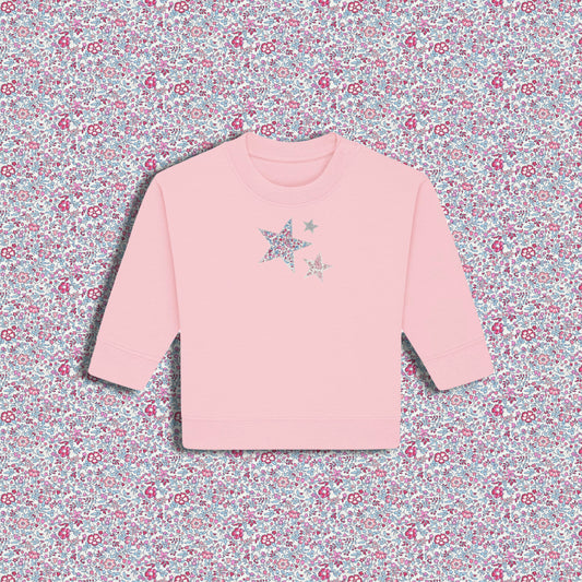 Baby Sweatshirt Pink - Stars Pink