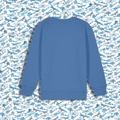 Kids Sweatshirt Bright Blue - Plane Blue