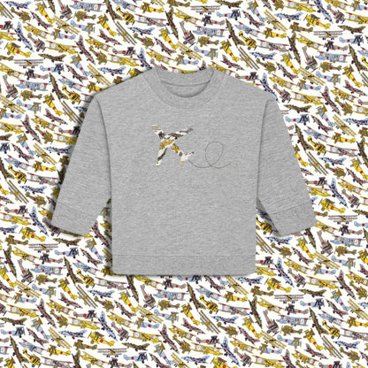 Baby Sweatshirt Grey - Plane Yellow