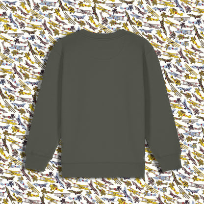 Kids Sweatshirt Khaki - Plane Yellow