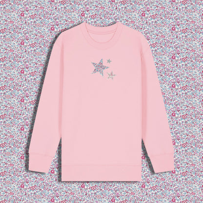 Kids Sweatshirt Pink - Stars Pink