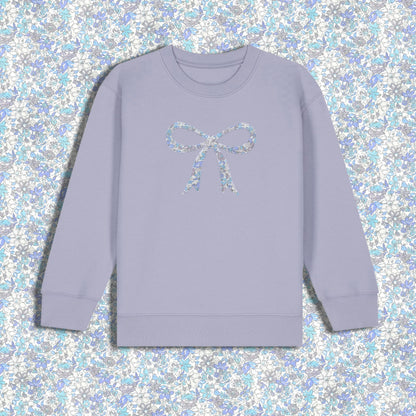 Kids Sweatshirt Lavender - Bow