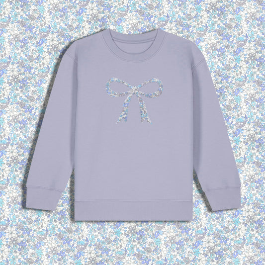 Kids Sweatshirt Lavender - Bow