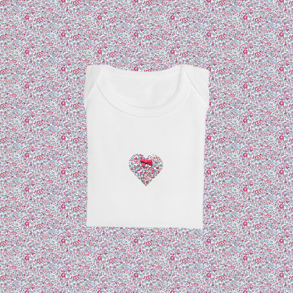 Long Sleeve Bodysuit - Heart Pink