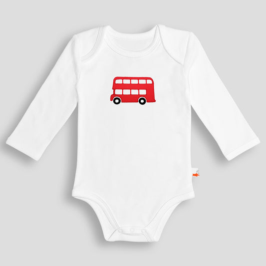 Long Sleeve Bodysuit - London Bus Red