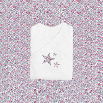 Long Sleeve Kimono - Stars Pink