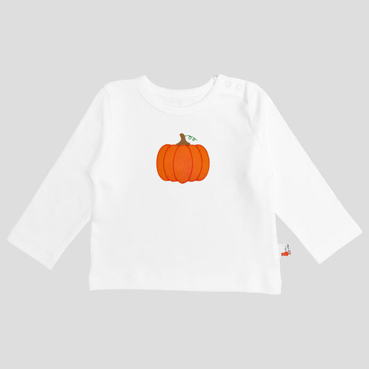 Long Sleeve T-Shirt - Pumpkin Plain Orange