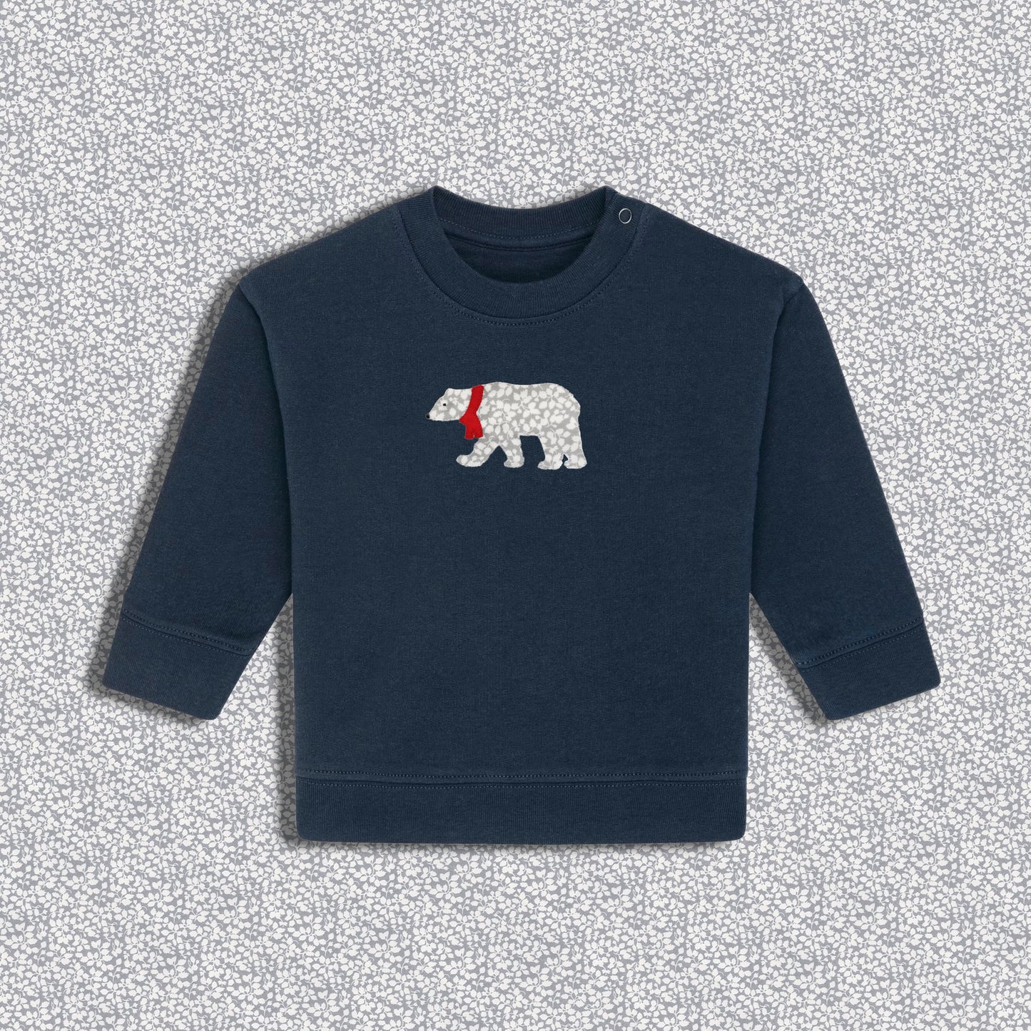 Baby Sweatshirt Navy - Polar Bear Grey