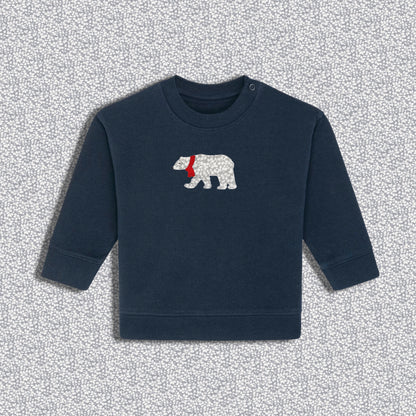 Baby Sweatshirt Navy - Polar Bear Grey