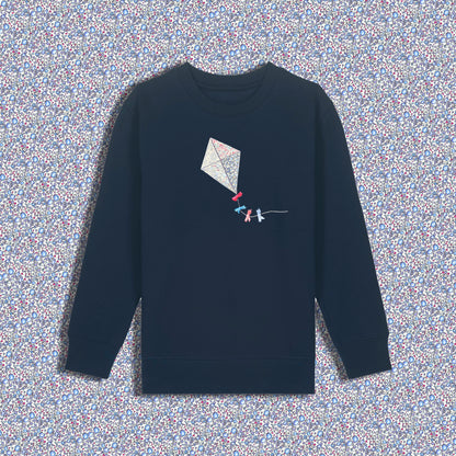 Kids Sweatshirt Navy - Kite Light Blue