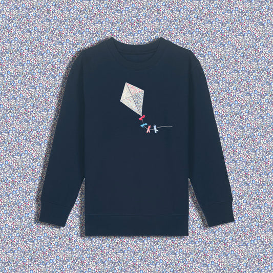 Kids Sweatshirt Navy - Kite Light Blue
