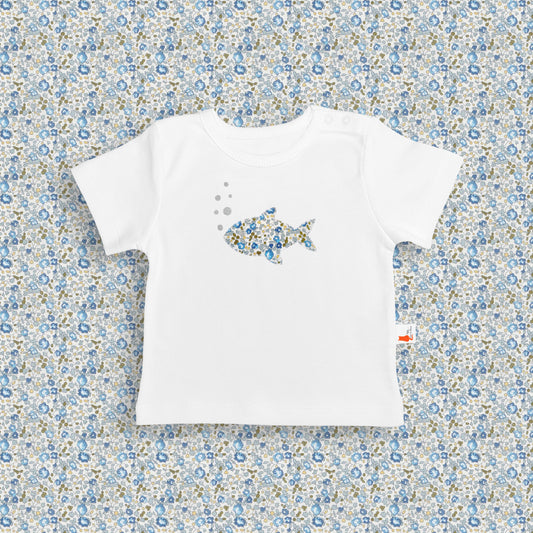 Short Sleeve T-Shirt - Fish Blue/Grey