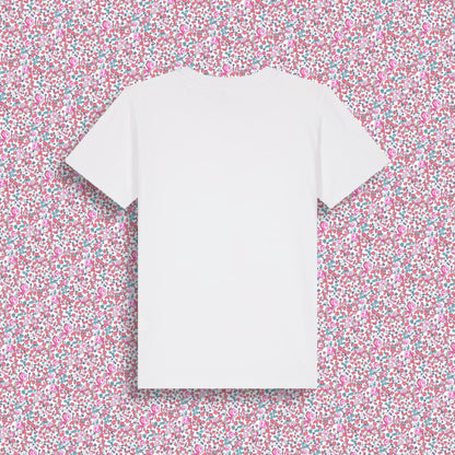 Short Sleeve T-Shirt White - Butterfly Light Pink
