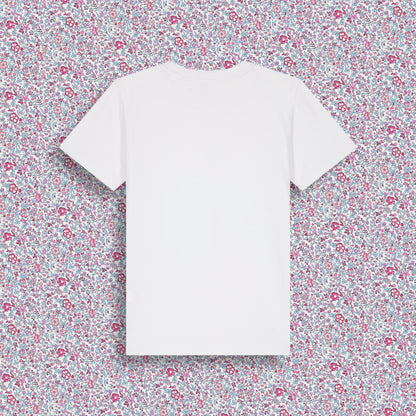 Short Sleeve T-Shirt White - Butterfly Pink