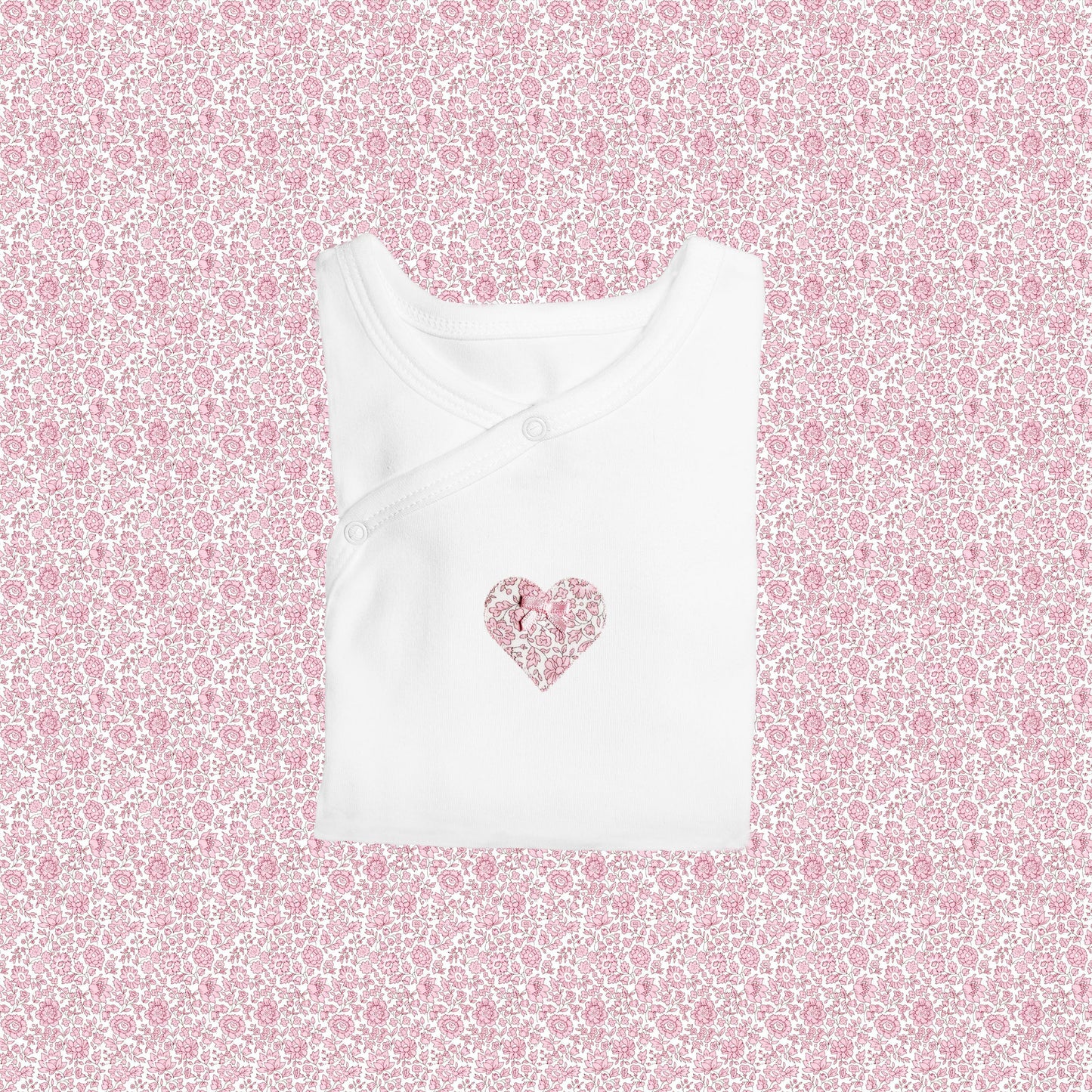 Sleepsuit - Heart Pale Pink