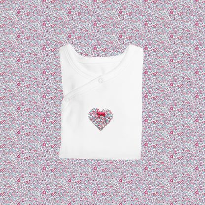 Sleepsuit - Heart Pink