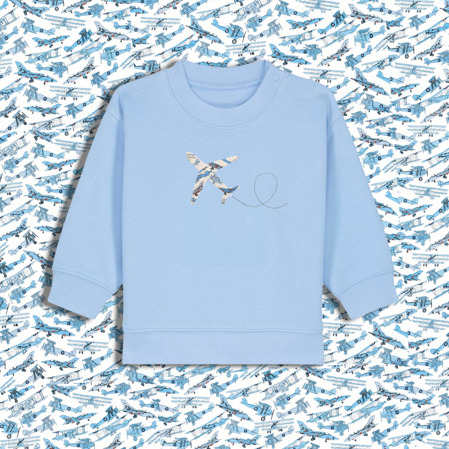 Baby Sweatshirt Light Blue - Plane Blue