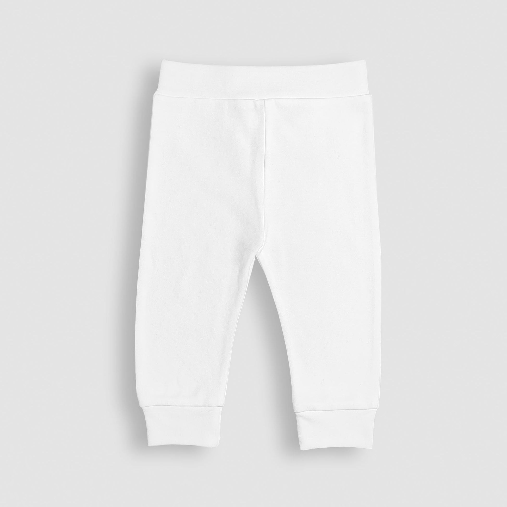 white organic cotton trousers