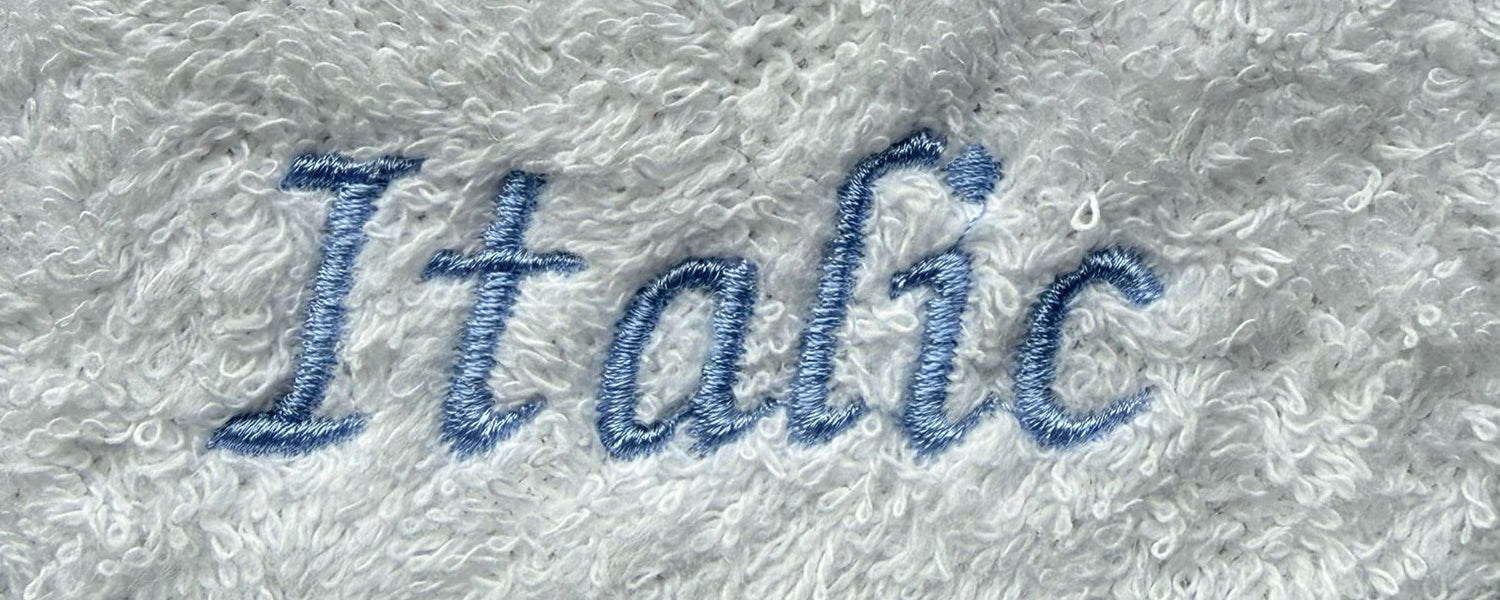 Italic font preview